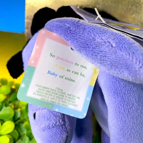 DISNEY STORE EXCLUSIVE VTG 90’s NWT WINNIE THE POOH EEYORE BABY PLUSH w/RATTLE - Picture 10 of 11